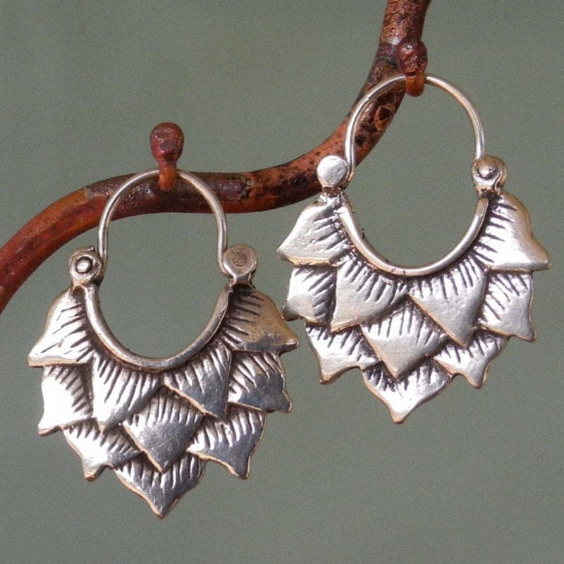 Vintage Maple Leaf Polygonal Earrings