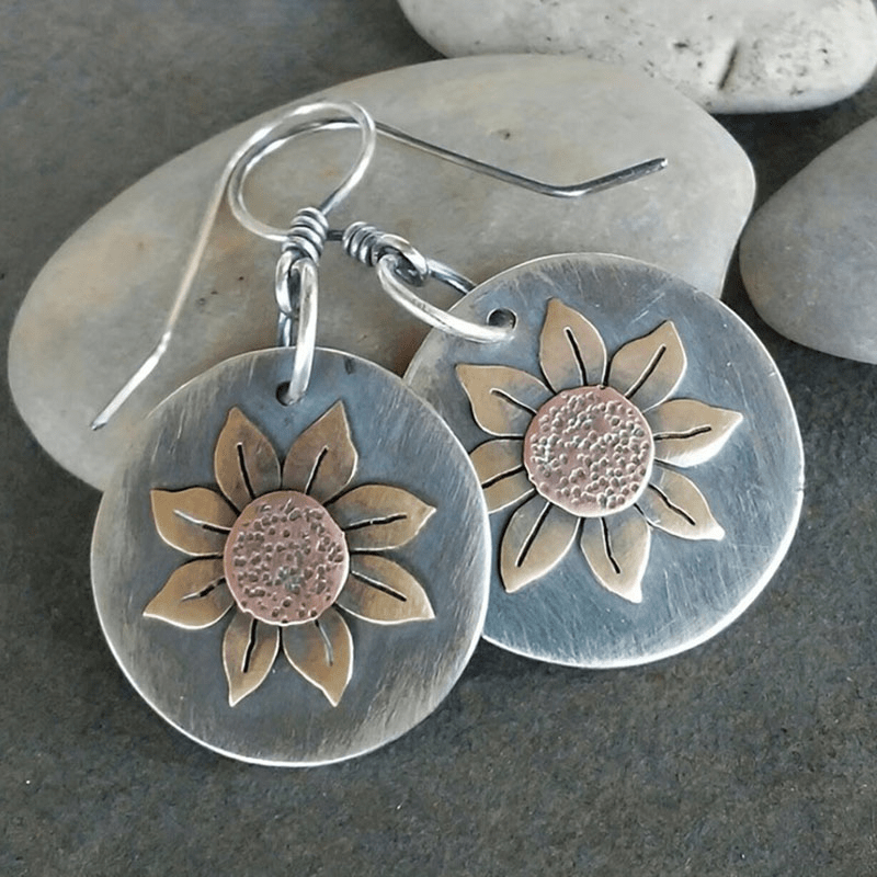 Personalized Sunflower Earrings