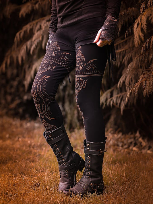 Women's tribal totem print leggings