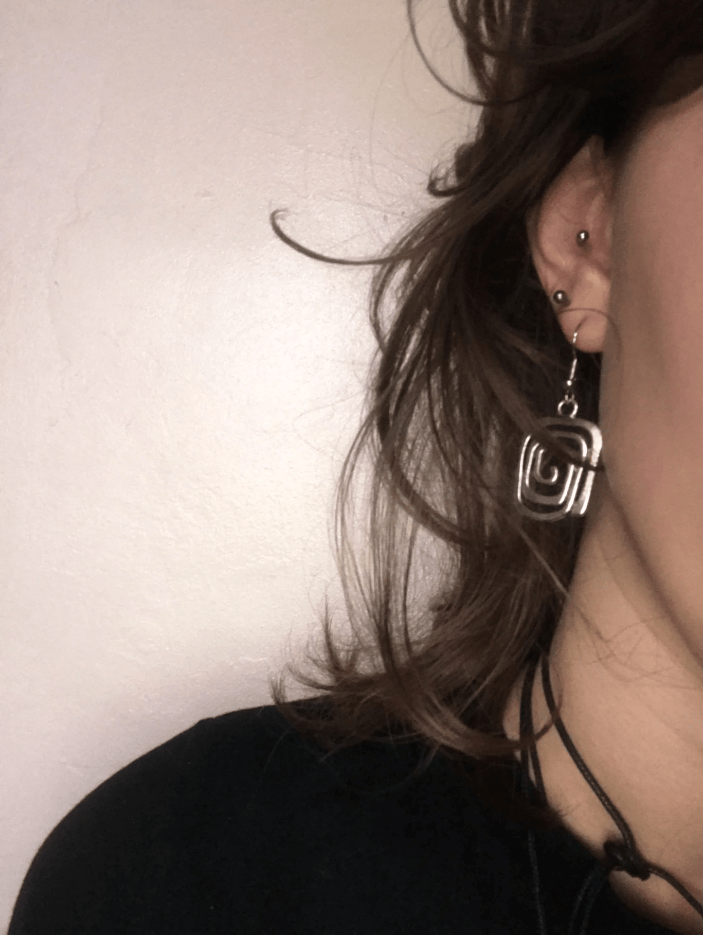 Vintage Ethnic Antique Metal Drop Earrings for Women