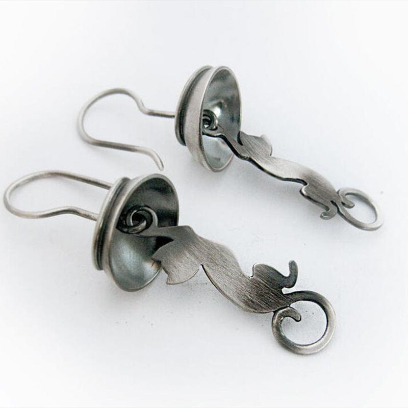 Personality silhouette cat earrings