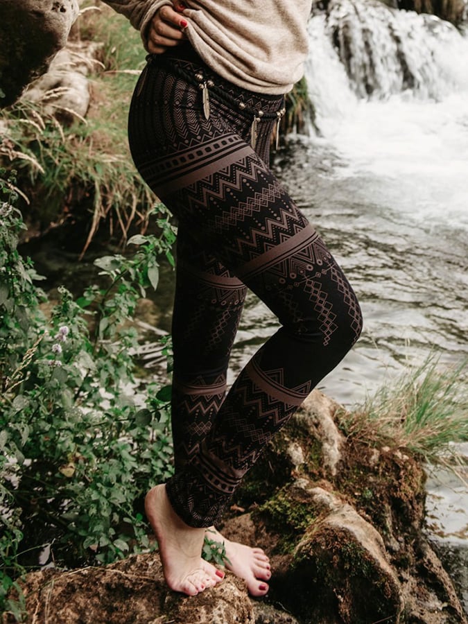 Women's tribal totem print leggings