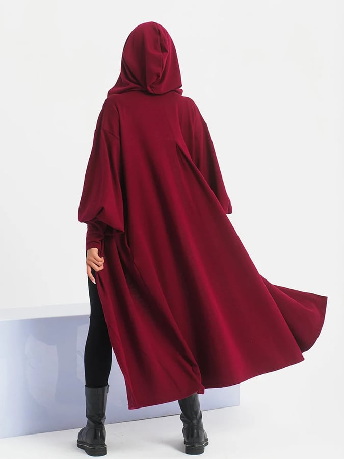 Women's Halloween Medieval Long Hooded Cape Coat