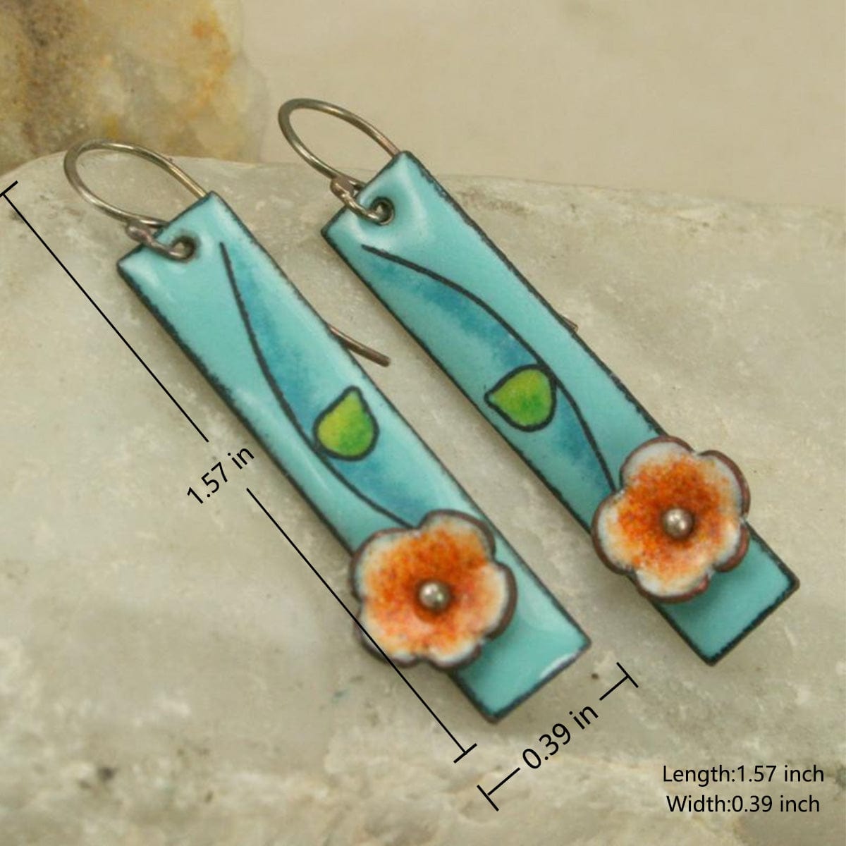 Floral Enamel Earrings