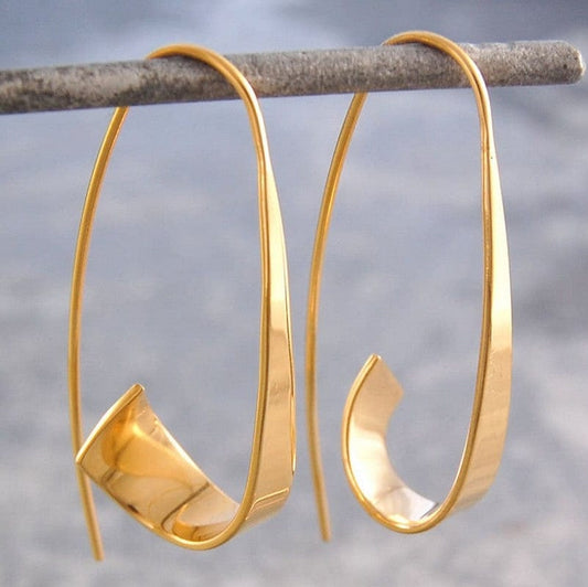 Retro Exaggerated Geometric Large Hoop Earrings