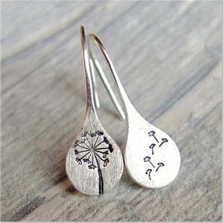 Vintage Flower Alloy Dandelion Earrings