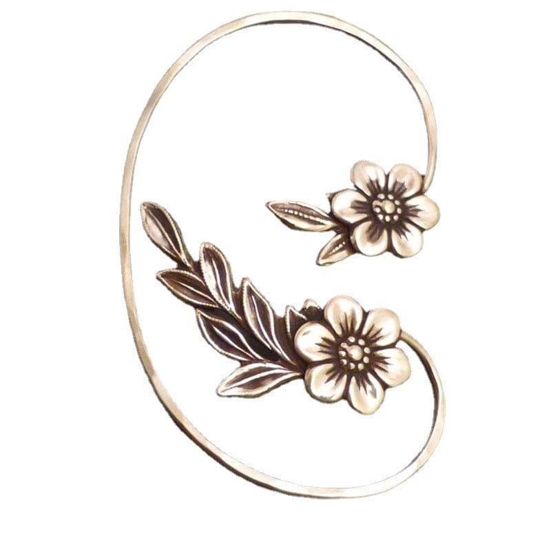 New Botanical Floral Earhoop Earrings