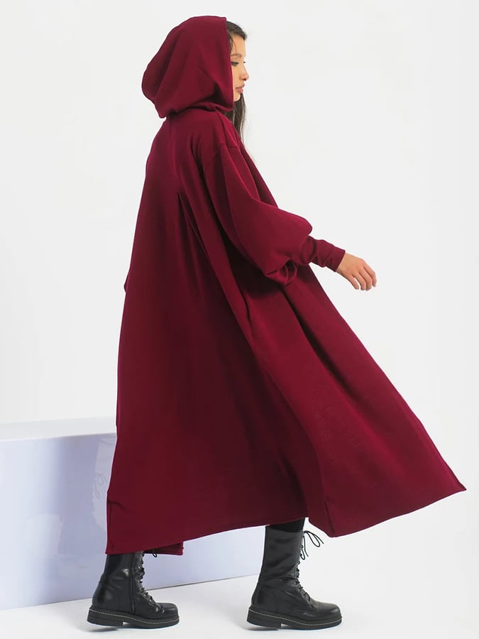 Women's Halloween Medieval Long Hooded Cape Coat